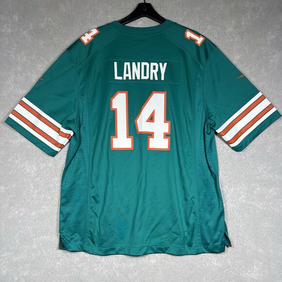 Nike On Field Miami Dolphins Jarvis Landry #14 NFL Jersey Men's XXL MSRP $100 - Picture 1 of 16